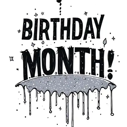 Birthday Month tattoo design idea