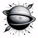 Planet Venus tattoo design idea