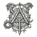 make an elder scrolls skyrim logo combined with the name "eijse" in runes tattoo design idea