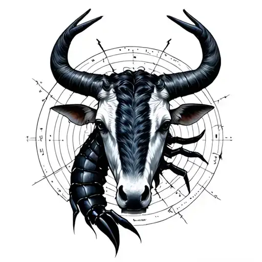 taurus Aquarius scorpio constellation tattoo design idea