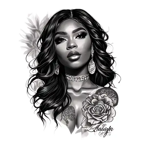 Aaliyah tattoo design idea