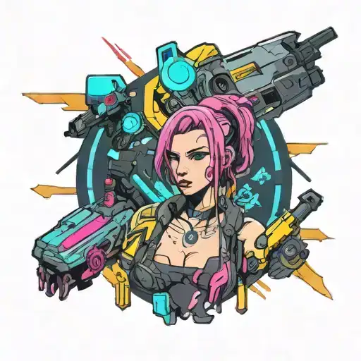 Cyberpunk 2077 tattoo design idea