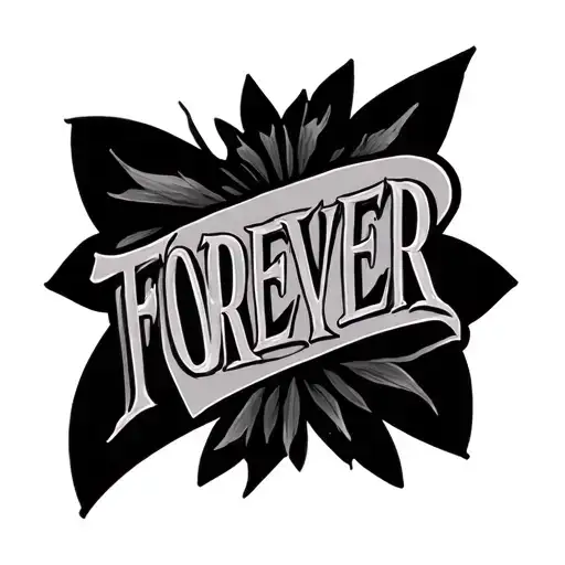 FOREVER 17 written tattoo design idea