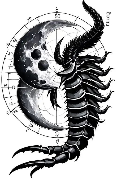 Birth Chart - Sun In Scorpio, Moon In scorpio Ascendant In capricorn, Mercury In Scorpio,... Tattoo tattoo design idea