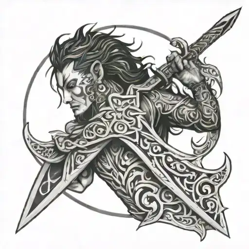Maliketh The Black Blade tattoo design idea