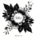 minimal proverbs 3:5-6 tattoo design idea