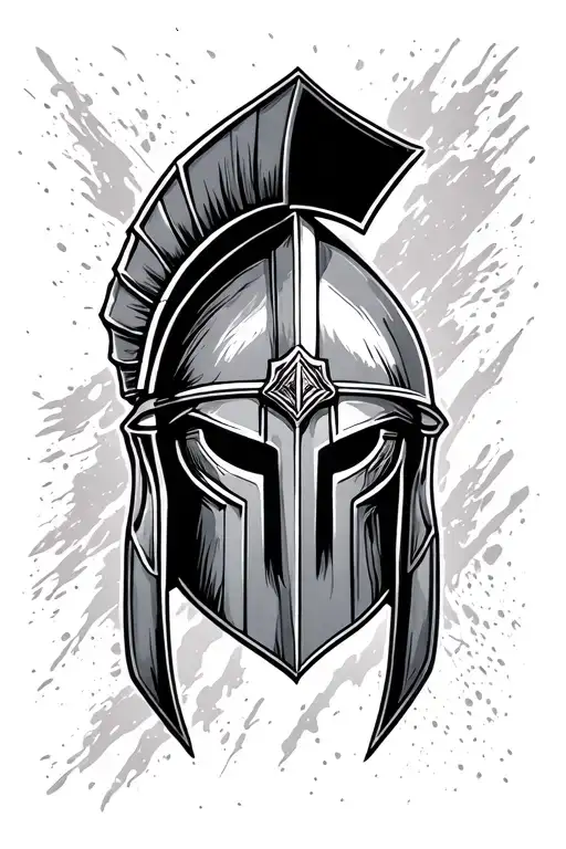 spartan helmet with MOLON LAVE tattoo design idea