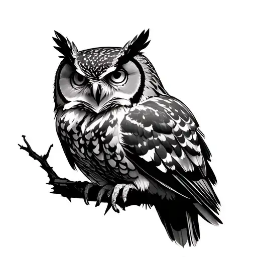 Great Horned Owl tattoo design idea