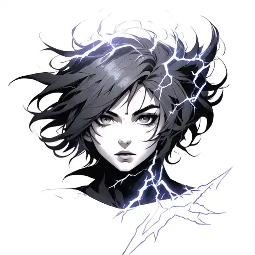 Anime Lightning tattoo design idea