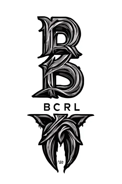 letters BCSRL tattoo design idea