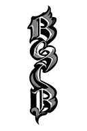 letters BCSRL tattoo design idea