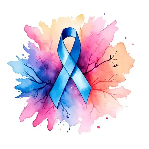 Lung Cancer Ribbon tattoo design idea