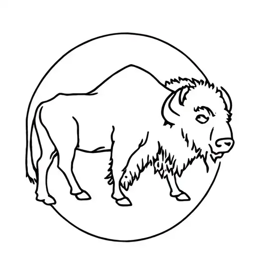 Bison yellowstone tattoo design idea