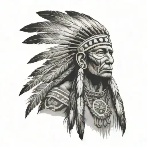 lenape Indian warriors tattoo design idea