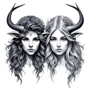 Taurus And Virgo tattoo design idea