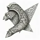 sleeve tattoo with a trapezoidal shape from an existing Chinese style tattoo tattoo design idea