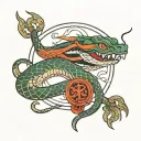 sagitarius, year of the snake tattoo design idea