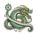sagitarius, year of the snake tattoo design idea