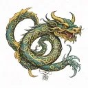 sagitarius, year of the snake tattoo design idea