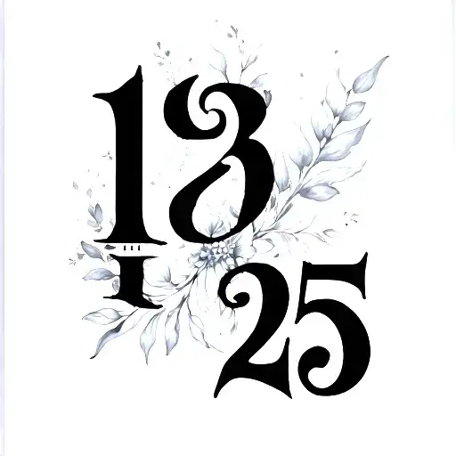 "14 3 25" Roman Numerals tattoo design idea