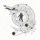 astrophysics travel philosophy tattoo design idea