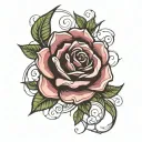 statistics normal distribution rose intertwined tattoo design idea