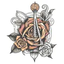 statistics normal distribution rose intertwined tattoo design idea