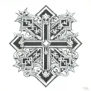 jerusalem cross tattoo design idea