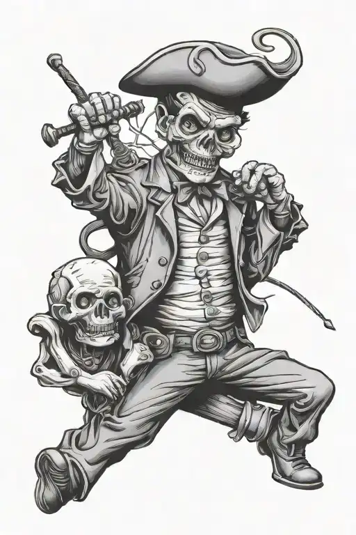 puppet master with strings tattoo design idea