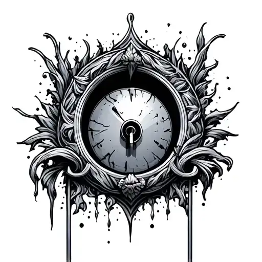 locked door leading tattoo design idea