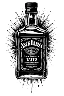 Jack Daniels bottle tattoo design idea