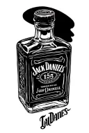 Jack Daniels bottle tattoo design idea