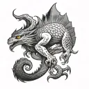 Cryptid tattoo design idea