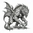 Cryptid tattoo design idea