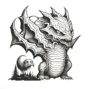 Cryptid tattoo design idea