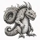 Cryptid tattoo design idea