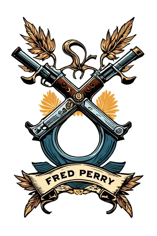 fred perry logo and the weapon of katwijk aan zee tattoo design idea