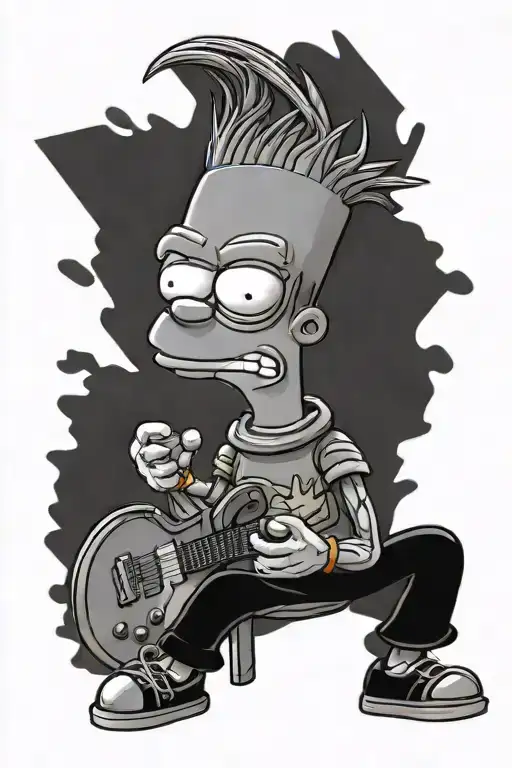 bart simpsons tattoo design idea