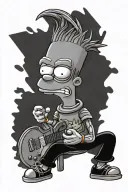 bart simpsons tattoo design idea