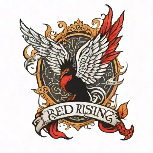 red rising book tattoo design idea