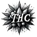 Thc Formula molecule tattoo design idea