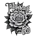 Truly Humble Under God tattoo design idea