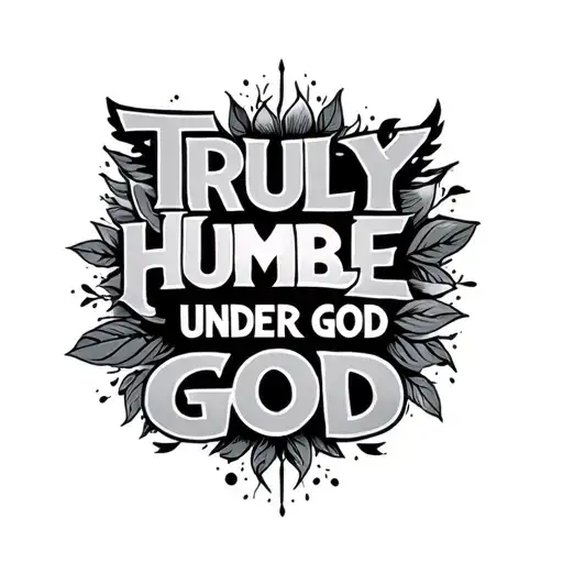 Truly Humble Under God tattoo design idea