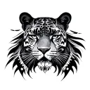 Jaguar Aztec tattoo design idea