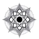 arabic geometry tattoo design idea