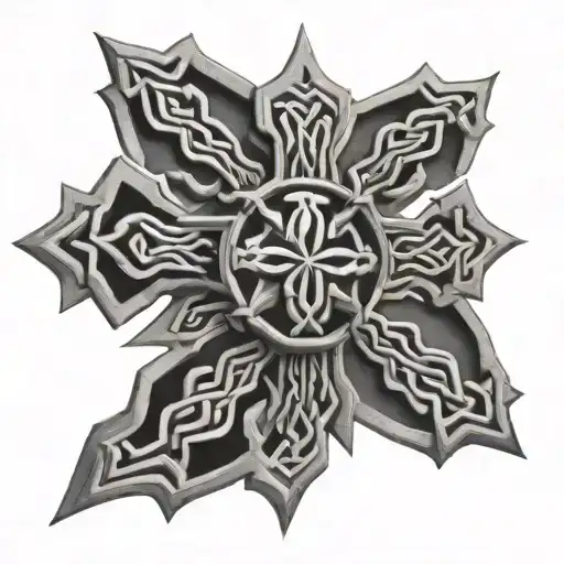 celtic style Jerusalem cross tattoo design idea