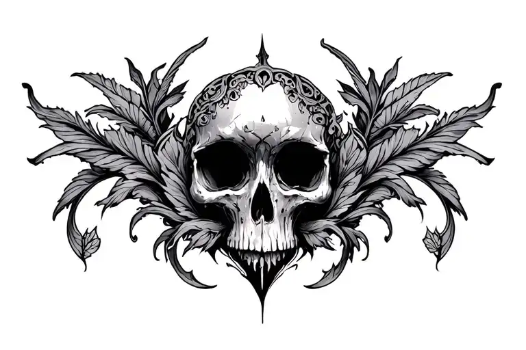 mystical tramp stamp that goes well with back dermals tattoo design idea