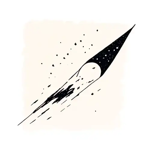 sky is falling Like a comet  tattoo design idea