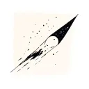 sky is falling Like a comet  tattoo design idea
