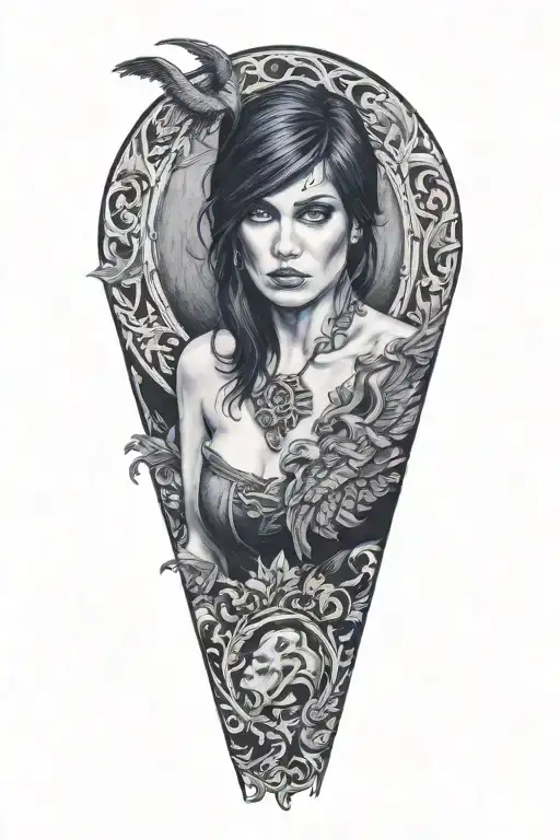 Morrigan tattoo design idea